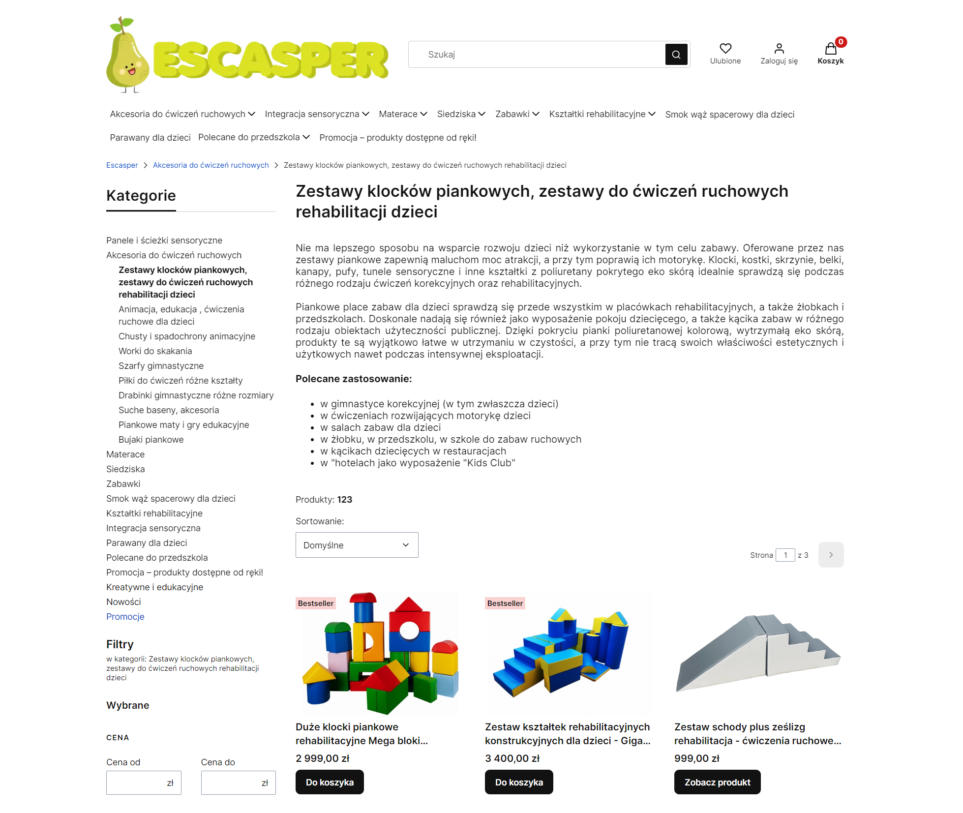 Klocki piankowe jako funkcjonalny element wyposażenia sali zabaw